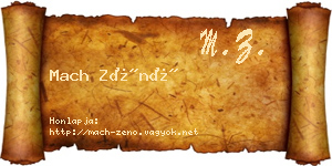 Mach Zénó névjegykártya